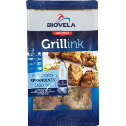 "Biovela" Šaldytas kiaulienos sprandinės šašlykas (Pork neck shashlik, frozen)