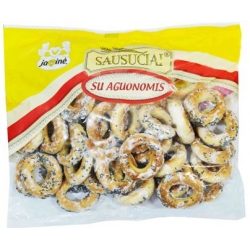"Javinė" Sausučiai su aguonomis 150g (Mini wheat bagels with poppy seeds)