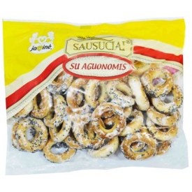 "Javinė" Sausučiai su aguonomis 150g (Mini wheat bagels with poppy seeds)