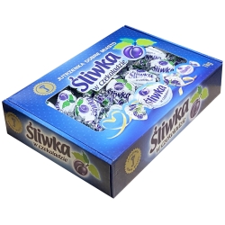 "Sliwka" Candied plum in fondant covered in chocolate  box 1KG