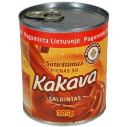 Sutirštintas pienas su kakava 385g (Condensed milk with cacao)