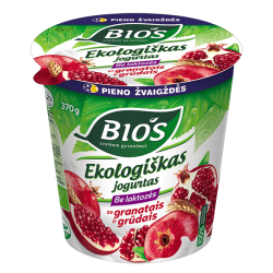 "Bios" Eco Lactose Free Yogurt with Pomegranate and Seeds 370g
