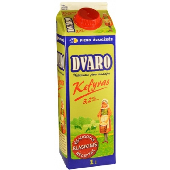 "Dvaro" Kefyras 1L 3.2%(Kefir) "Dvaro" Kefyras 1L 3.2%(Kefir)