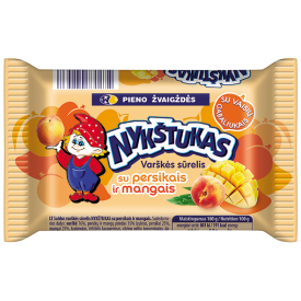 "Nykštukas" Sweet Cheese with Peaches and Mango 100g (Sūrelis)