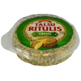 "Talsu Ritulis"(Green)Varškės sūris su žolelėm 350g 48% (curd cheese coated in spice and herbs mix)