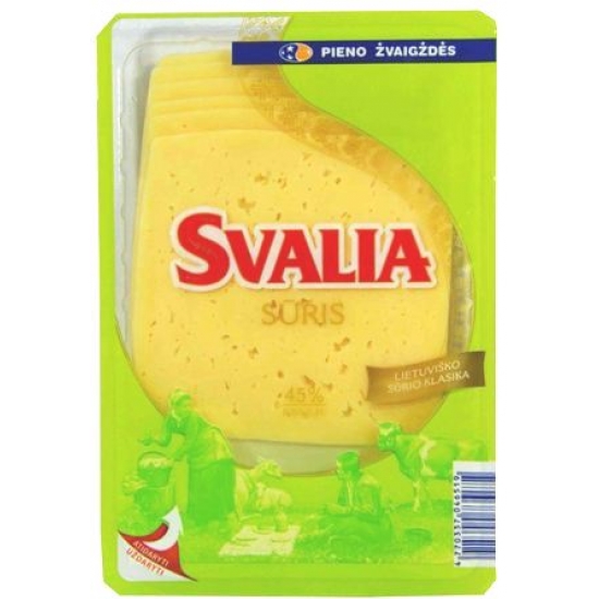 "Svalia" Puskietis fermentinis sūris 45% 150g (Semi hard ripened cheese) "Svalia" Puskietis fermentinis sūris 45% 150g (Semi hard ripened cheese)