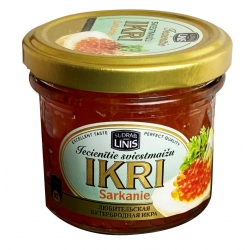Raudoni dirbtiniai ikrai 100g (Caviar salmon imitation)