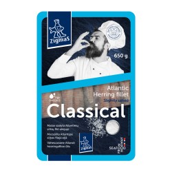 Slightly salted herring in oil  650G Zigmas, Klasikine