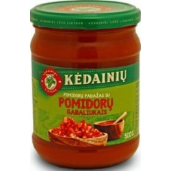 "KKF" Pomidorų padažas su pomidorų gabaliukais 500g (Tomato sauce with tomatoes)