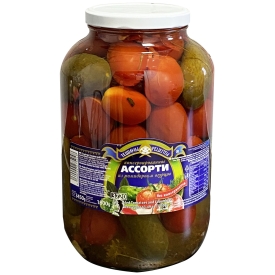 "TR" Marinated tomatoes with cucumbers "Asorti" 3450g "TR" Marinated tomatoes with cucumbers "Asorti" 3450g