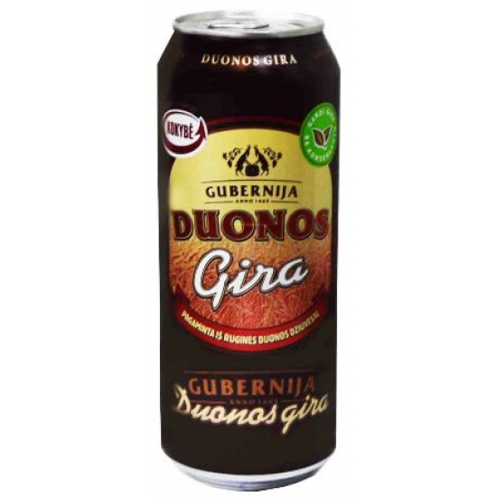 "Gubernija" Duonos gira skardinėje 0,5l (Kvass) "Gubernija" Duonos gira skardinėje 0,5l (Kvass)