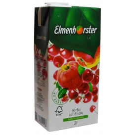 "Elmenhorster" Vyšnių ir obuolių sultys 2L (Cherry and apple juice drink)