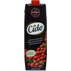 "Cido"Spanguolių nektaras 1L (Cranverry nectar)