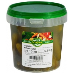 "Dominik" Rauginti agurkai 500g (Pickled cucumbers) 