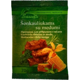 "Sauda" Šonkauliukams su medumi 70g (Spices mixture for ribs with honey)