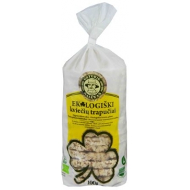 "Ustukių malūnas" Ekologiški kviečių trapučiai 100g (Organic wheat crackers)