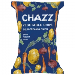 "CHAZZ" Vegetable Crisps with Sour Cream & Onion 90g