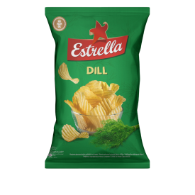 “Estrella” Bulvių traškučiai su krapais 130g (Chips with dill)