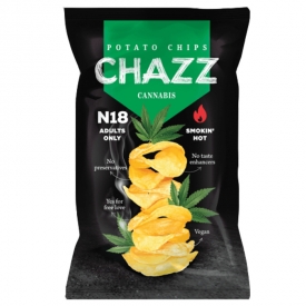 "CHAZZ" Potato Crisps with Jalapeno & Cannabis 90g "CHAZZ" Potato Crisps with Jalapeno & Cannabis 90g