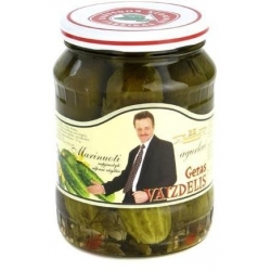 "KKF" Geras vaizdelis marinuoti agurkai, silpnai rūgštūs 660g (pickled cucumbers)