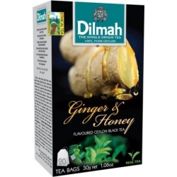 "Dilmah" Imbieras ir medus arbata pakeliais 20pk 30g (Ginger and honey tea)