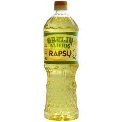 "Obelių" rapsų aliejus 0.9L (Refined rapeseed oil)